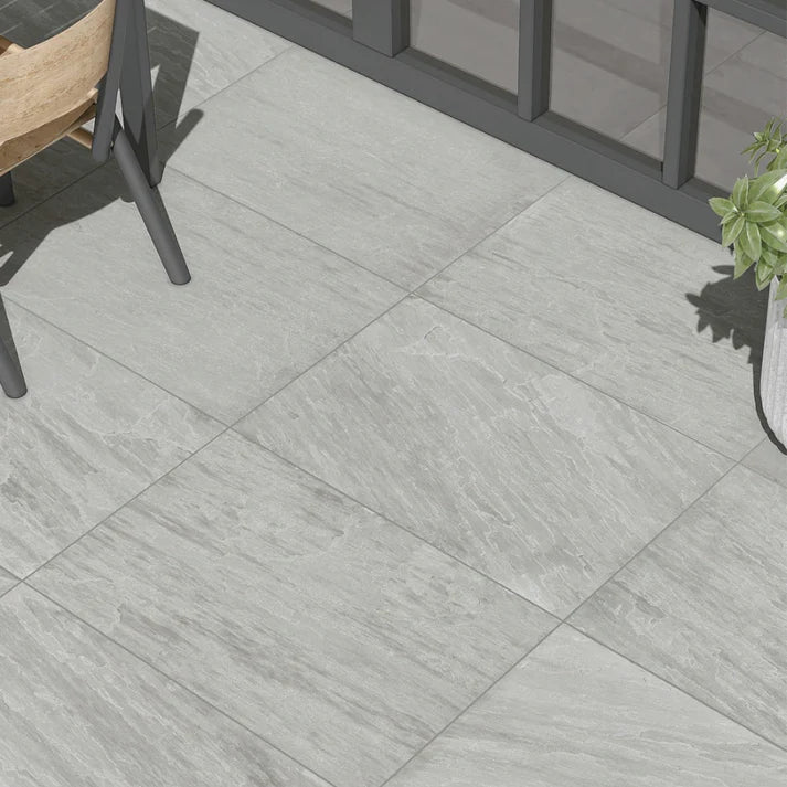 Grey Stone Matt Outdoor Porcelain Tile 600x900x20mm – Non-Slip Patio Paver