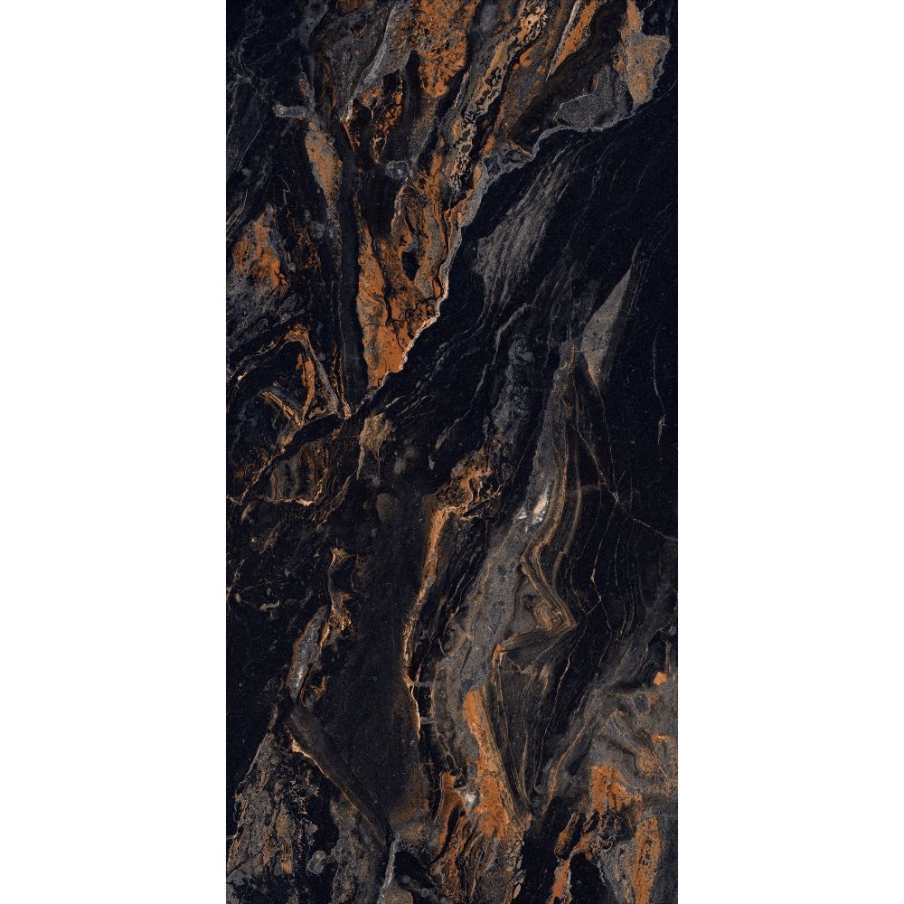 Marble-like pattern with black, brown, and gray colors on a white background