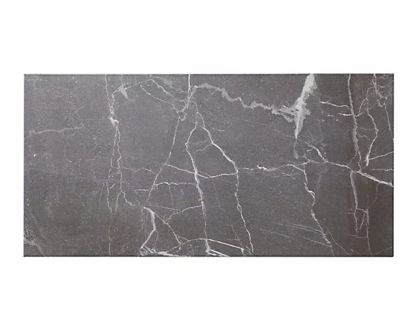 GoodHome Elegance Marble Silver Ceramic Tile 30x60cm – Glazed, Wall & Floor