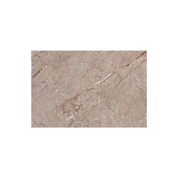 Beige marble tile with subtle veining on a white background