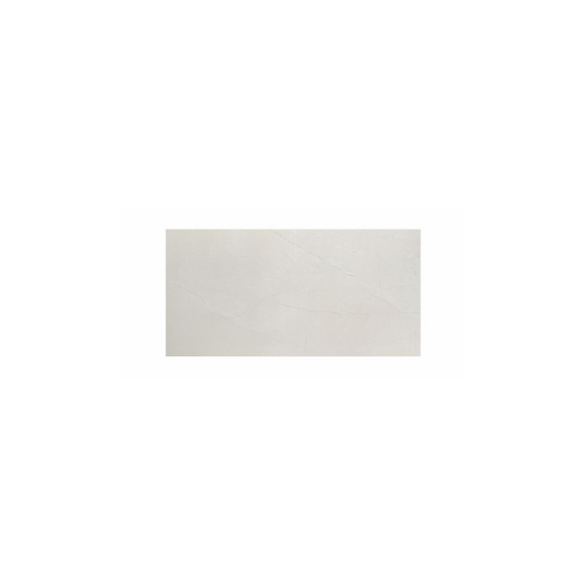 Rectangular white tile on a white background