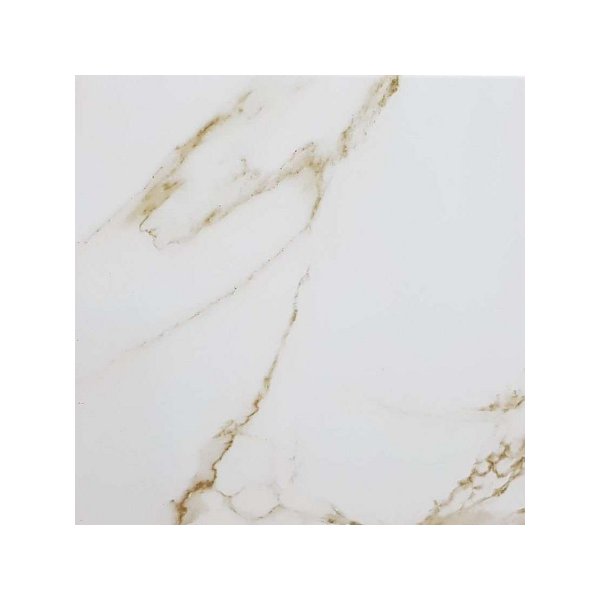 Pavimento Gold Carrara Glossy Porcelain Tile 60x60cm – Rectified, Floor Use