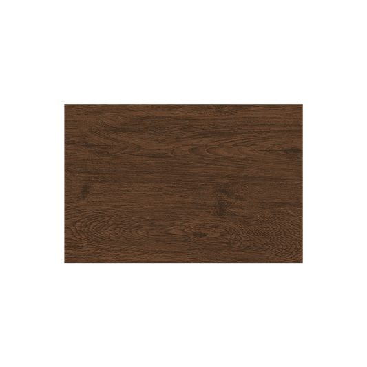 Rectangular wooden panel with a dark brown finish on a white background