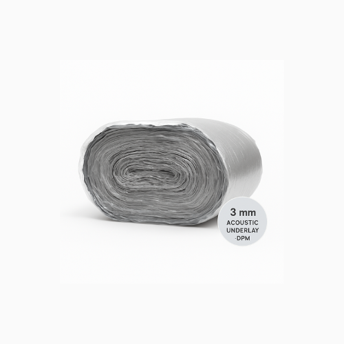 Silver 3mm Acoustic Underlay with DPM – Laminate & Wood Flooring Protection