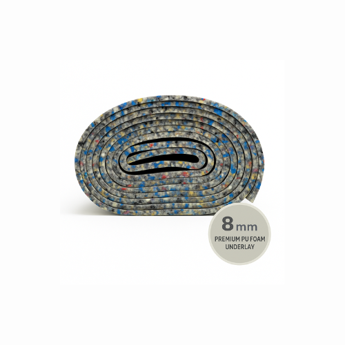 8mm Premium Carpet & Laminate Underlay – High Density PU Foam Comfort Roll