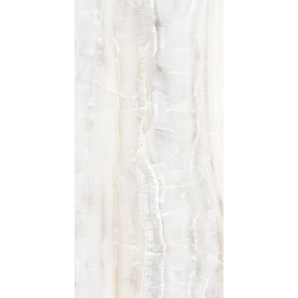 Natural Olive Stone Glossy Floor Tile 600x1200mm – Green Onyx Marble Effect Porcelain