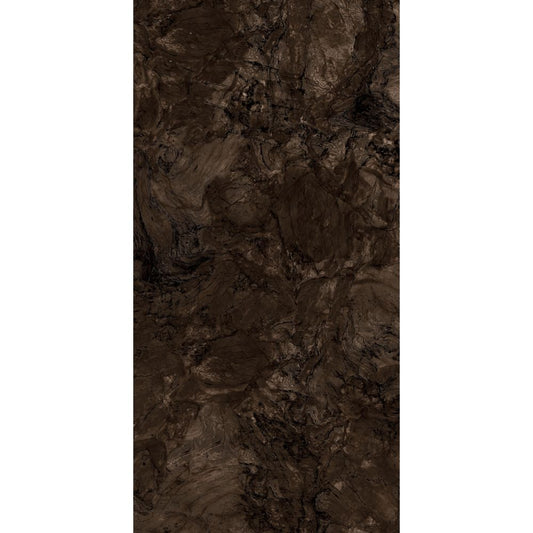high gloss finish with brown background