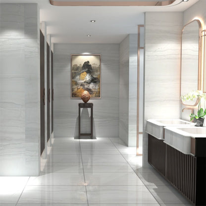 Silver Light Grey  Glossy Floor Tile 300x600mm – Polished Porcelain Tile