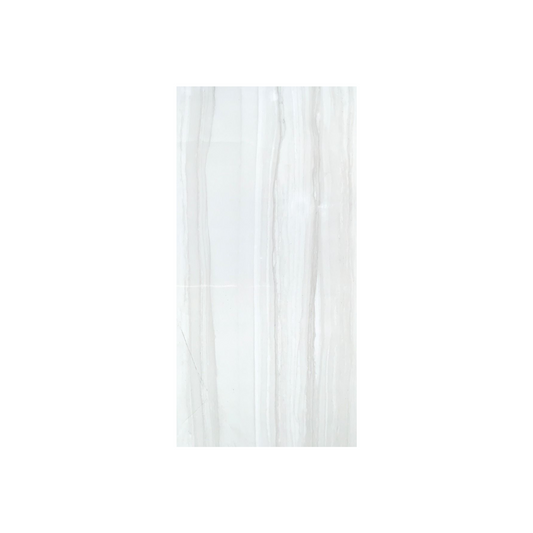 White marble tile with subtle gray veining on a white background