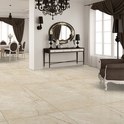 Elegant Gold Vein Gloss Porcelain Floor Tile 600x1200mm – High Shine