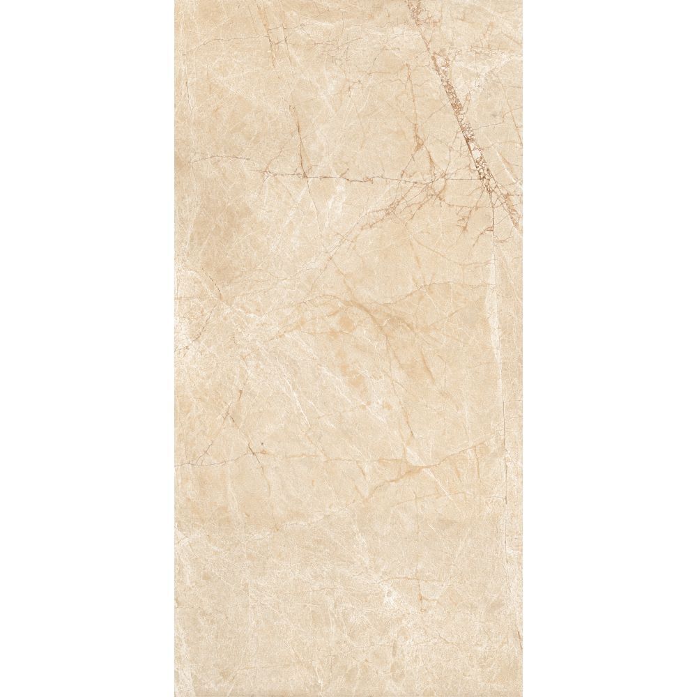 Beige marble tile with subtle veining on a white background