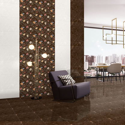 Chocolate Brown Gloss Ceramic Wall Tile 300x450mm – Sleek Look