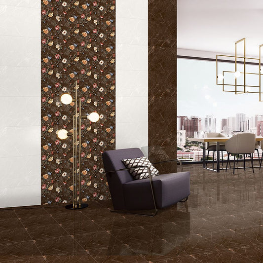 Chocolate Brown Gloss Ceramic Wall Tile 300x450mm – Sleek Look