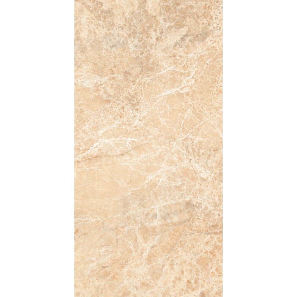 Beige marble tile with subtle veining on a white background