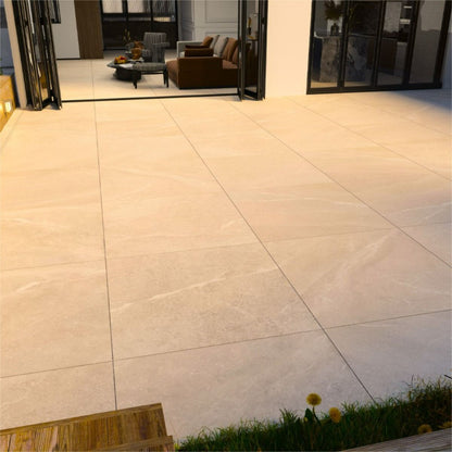 Rock Beige Matt Porcelain Tiles 600x1200 Large Floor Wall Tiles 1.44m²