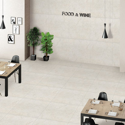Light Grey 600x600mm Matt Stone Effect Porcelain Floor and Wall Tile