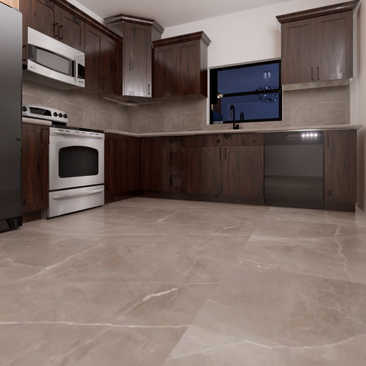Ash Grey Glossy Porcelain Wall Tile 300x600mm – Modern Marble Look