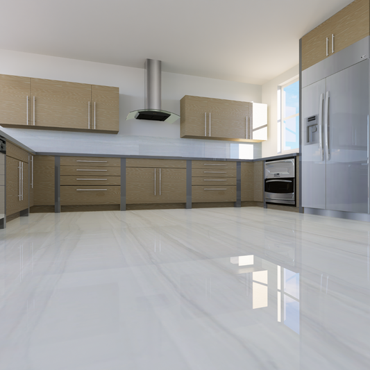 Crystal White Glossy Ceramic Wall Tile 300x600mm – Modern Polished Look