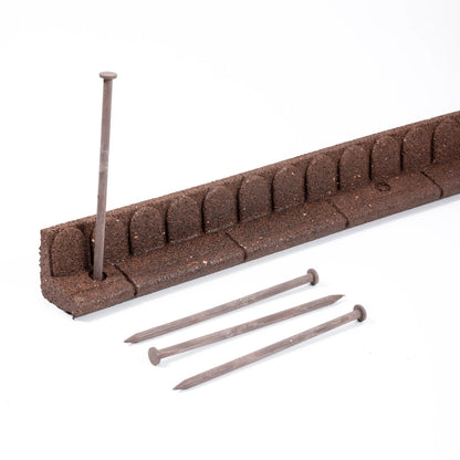 Flexible Rubber Garden Edging – Brick Effect Lawn Border 120cm