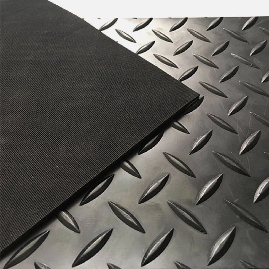 3.5mm Heavy Duty Rubber Flooring Diamond Plate Garage Mat 1.72m