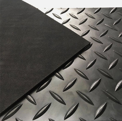 3.5mm Heavy Duty Rubber Flooring Diamond Plate Garage Mat 1.72m