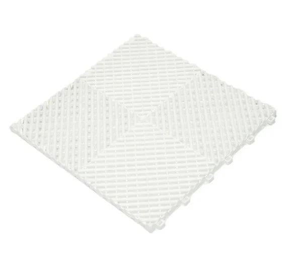 Modular Interlocking Ribbed Garage Flooring Tiles Similar to Swisstrax Ribtrax