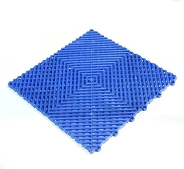 Modular Interlocking Ribbed Garage Flooring Tiles Similar to Swisstrax Ribtrax