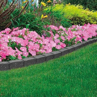Flexible Rubber Garden Edging – Brick Effect Lawn Border 120cm