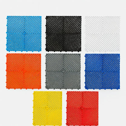 Modular Interlocking Ribbed Garage Flooring Tiles Similar to Swisstrax Ribtrax