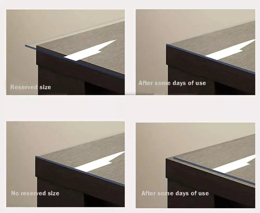 2mm Thick Clear Transparent Vinyl PVC Tablecloth Table Protector Plastic Cover