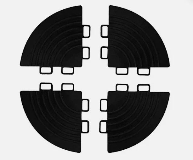 Modular Interlocking Ribbed Garage Flooring Tiles Similar to Swisstrax Ribtrax