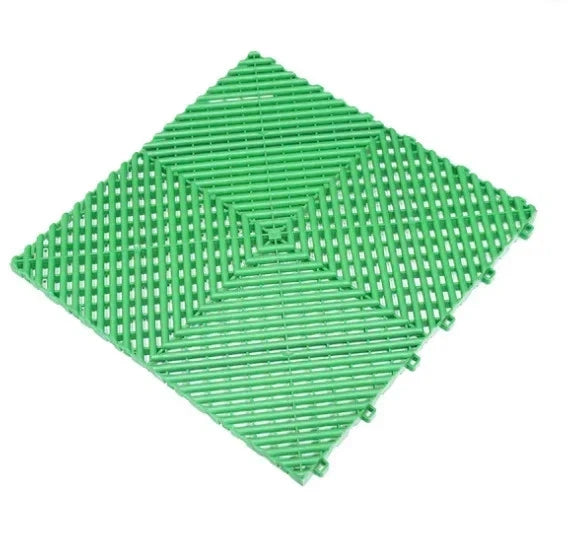 Modular Interlocking Ribbed Garage Flooring Tiles Similar to Swisstrax Ribtrax