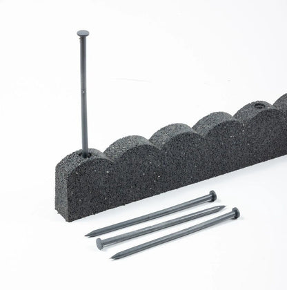 Flexible Rubber Garden Edging – Brick Effect Lawn Border 120cm